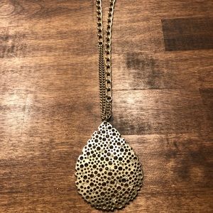 Gold statement necklace costume jewelry